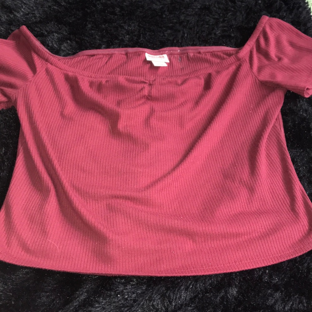 Burgundy shirt